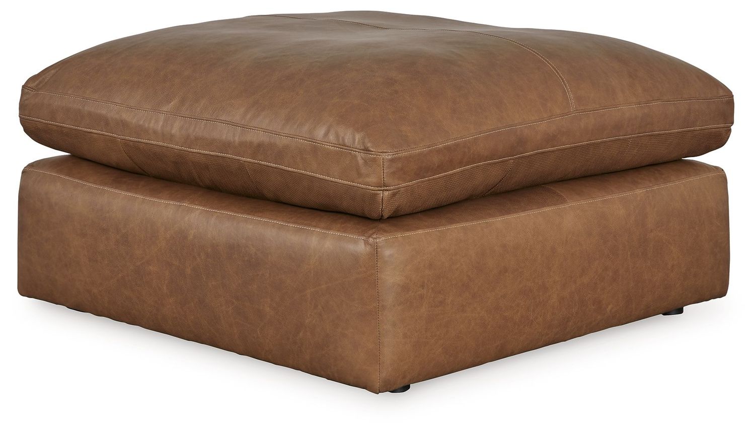 Emilia - Oversized Accent Ottoman - Caramel - Light Brown