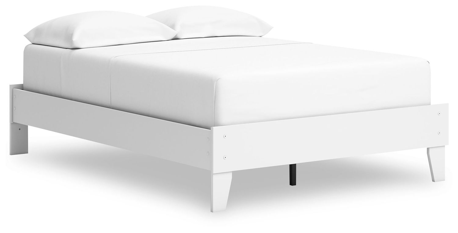Hallityn - Full Platform Bed - White - White / Full