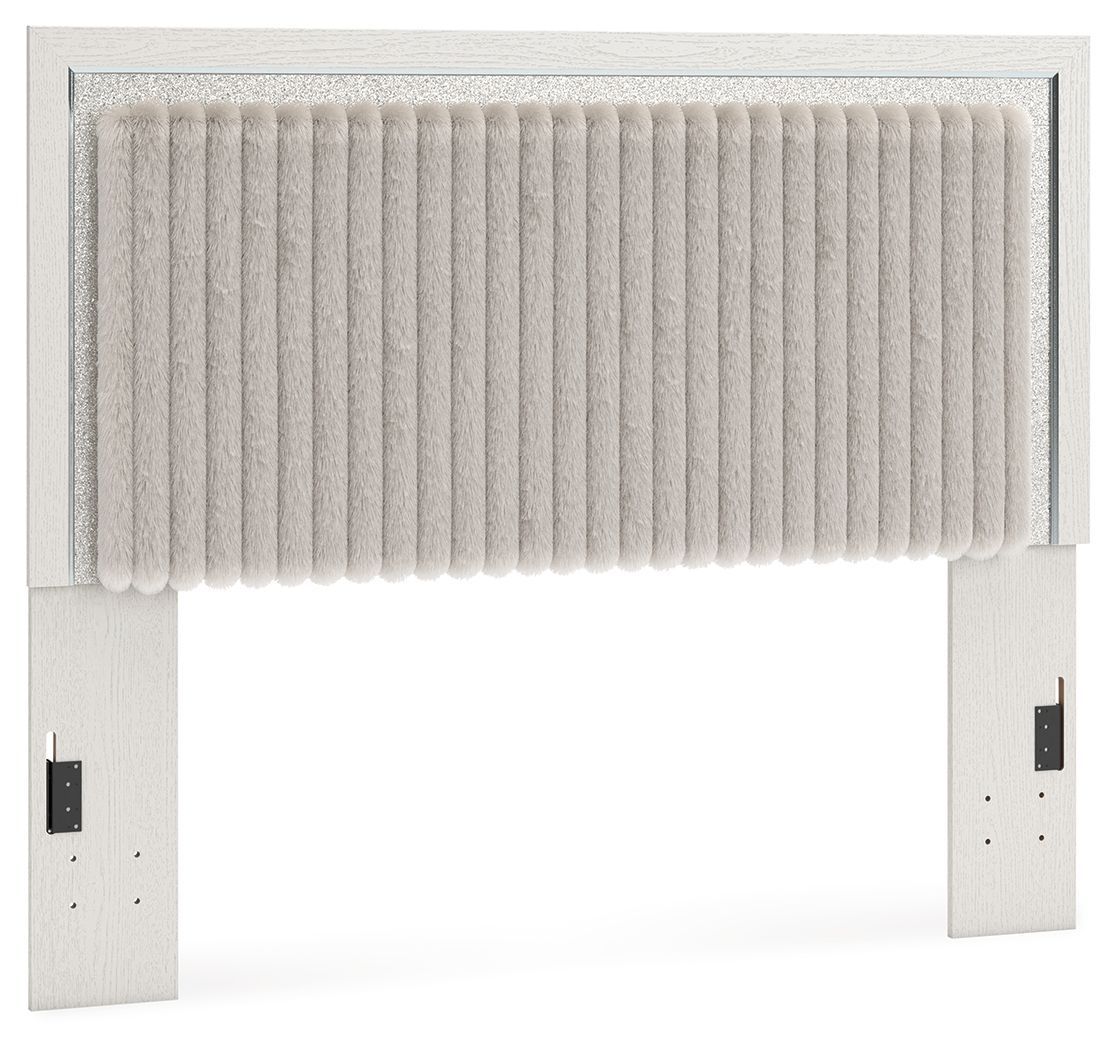 Zuraleus - Queen Upholstered Panel Headboard - White - White / Queen