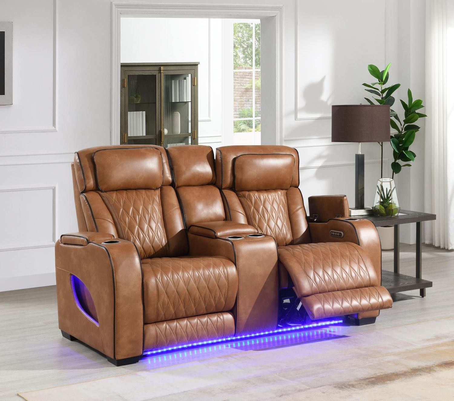 U72 - Power Reclining Loveseat - Brown