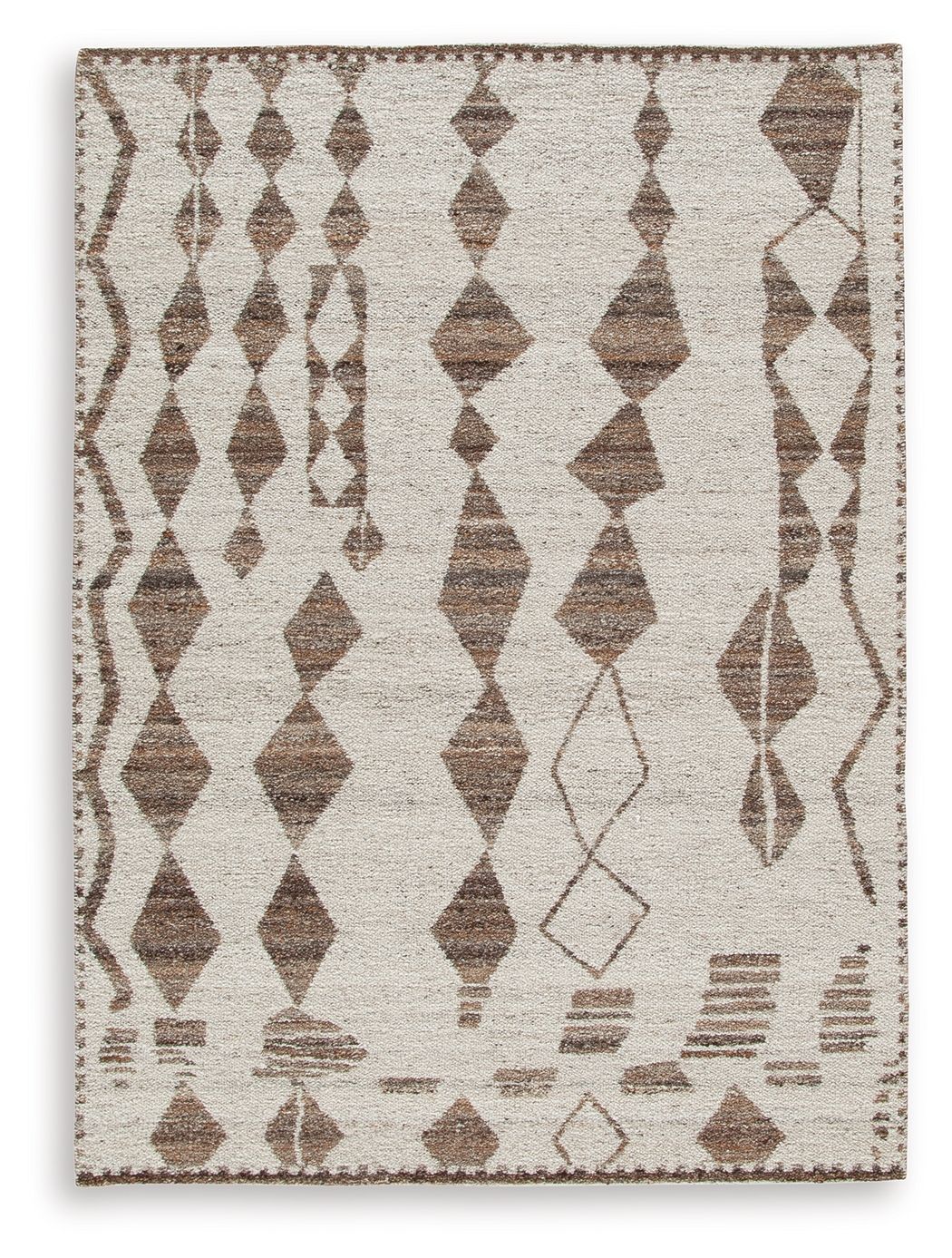 Brettler - 5' x 7' Rug - Beige / Brown - Dark Brown / 5' x 7'