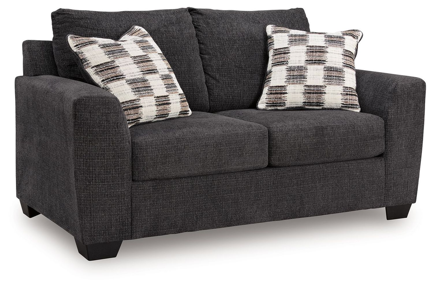 Loreo - Loveseat - Ebony - Black