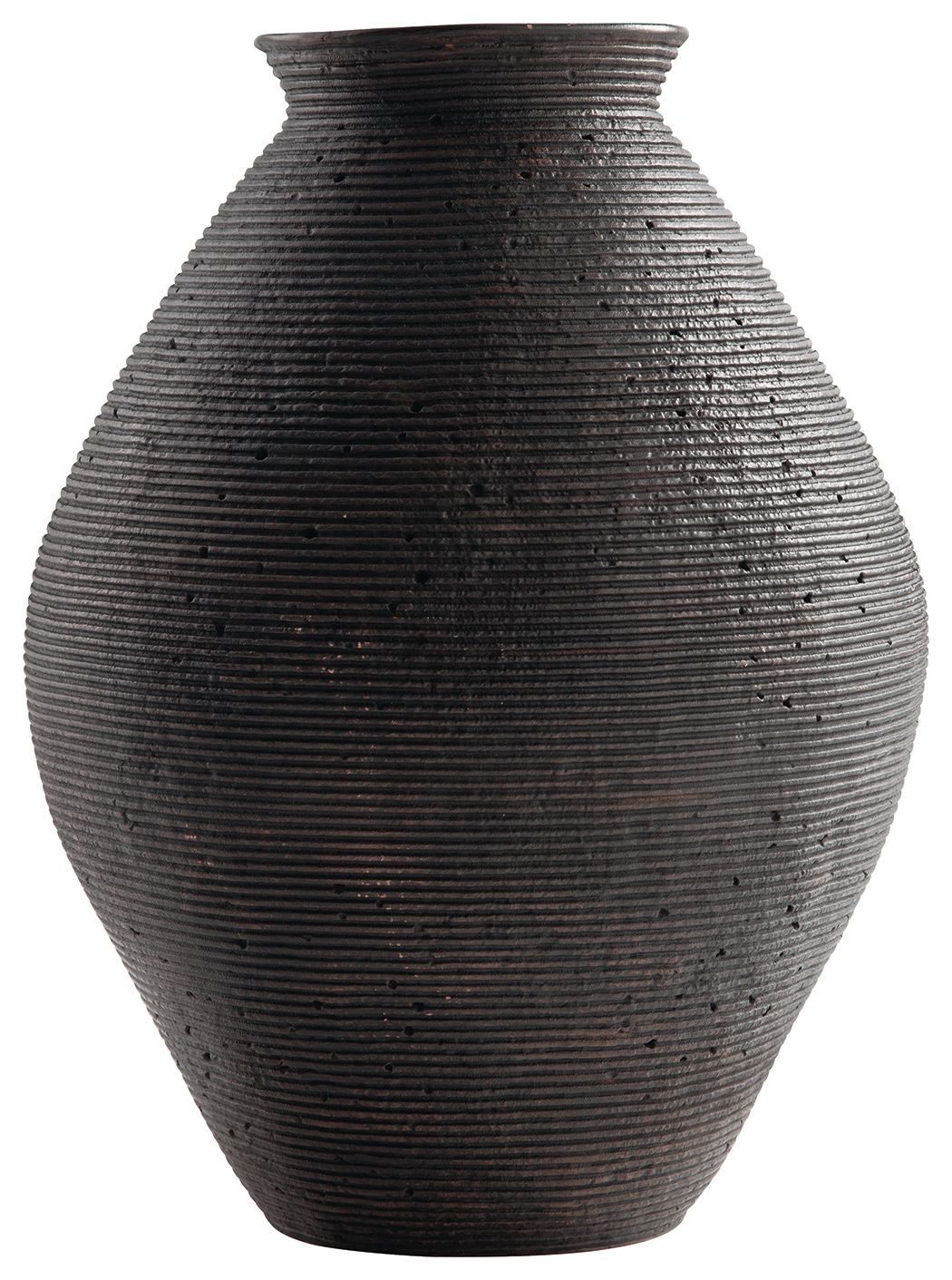 Hannela - Vase - Large - Antique Brown - Dark Brown / 13''W x 13''D x 17''H
