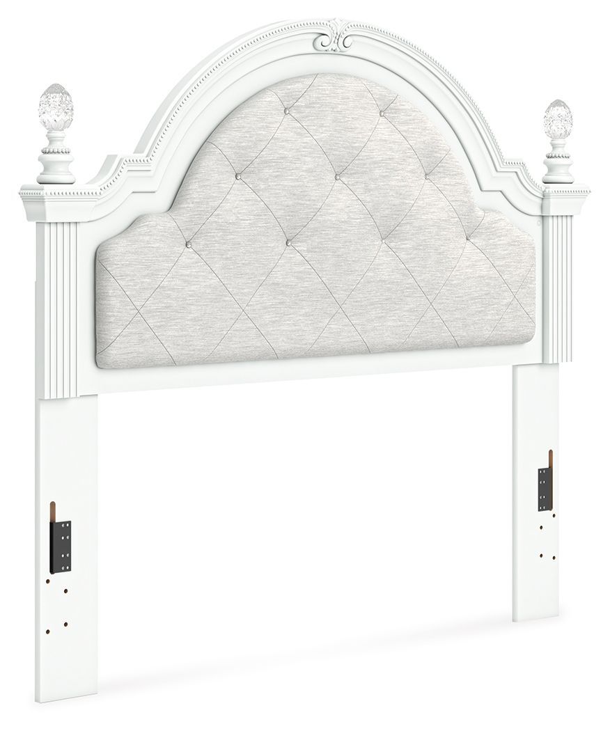 Kozlani - Full Upholstered Panel Headboard - White - White / Full