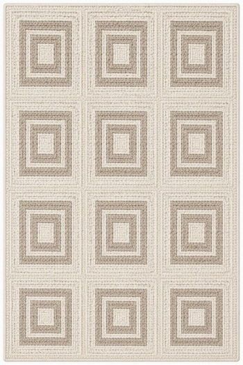 Dushland - Indoor/Outdoor 5' x 7' Rug - Ivory / Beige - Beige / 5' x 7'