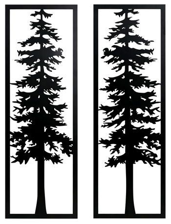 Bondwell - Indoor/Outdoor Wall Decor Set (Set of 2) - Black