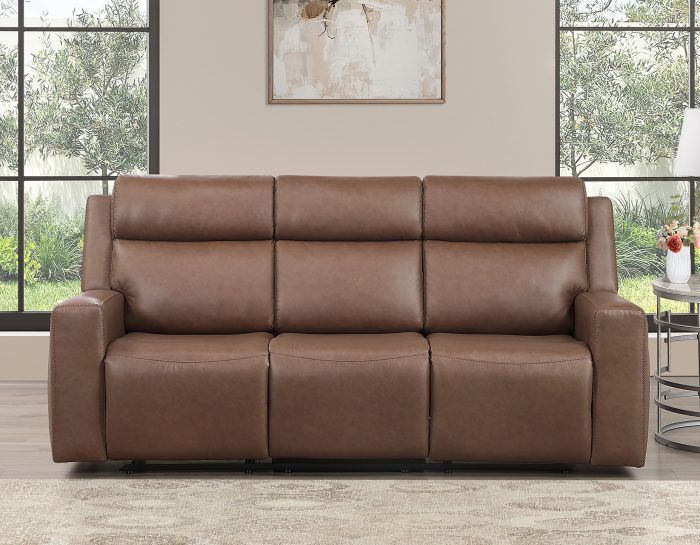 Barron Sofa, Manual Reclining, Brown