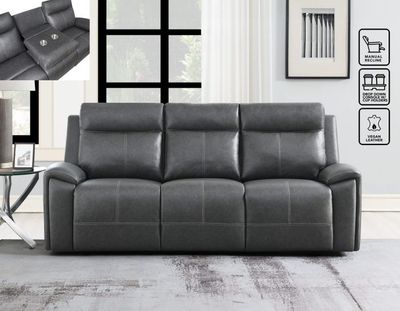 Gaston Sofa, Manual Reclining, Drop-Down Console