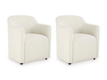 Radkin - Dining Upholstered Arm Chair (Set of 2) - Off White