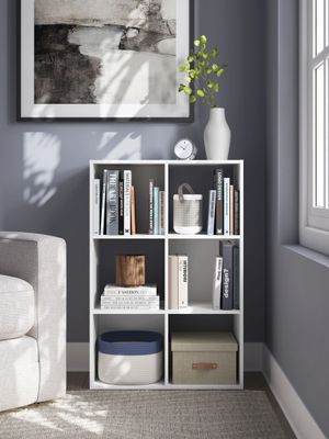 Onita - Six Cube Organizer - White - 6 Shelves