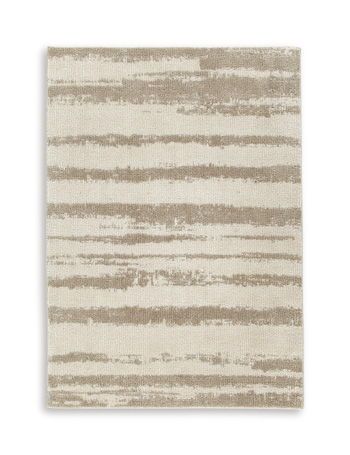 Jerrlow - 5' x 7' Washable Rug - Beige / Brown / Gray