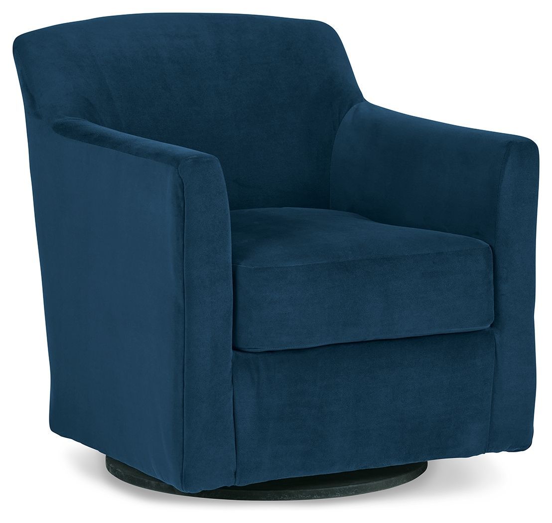 Bradney - Swivel Accent Chair - Ink - Blue