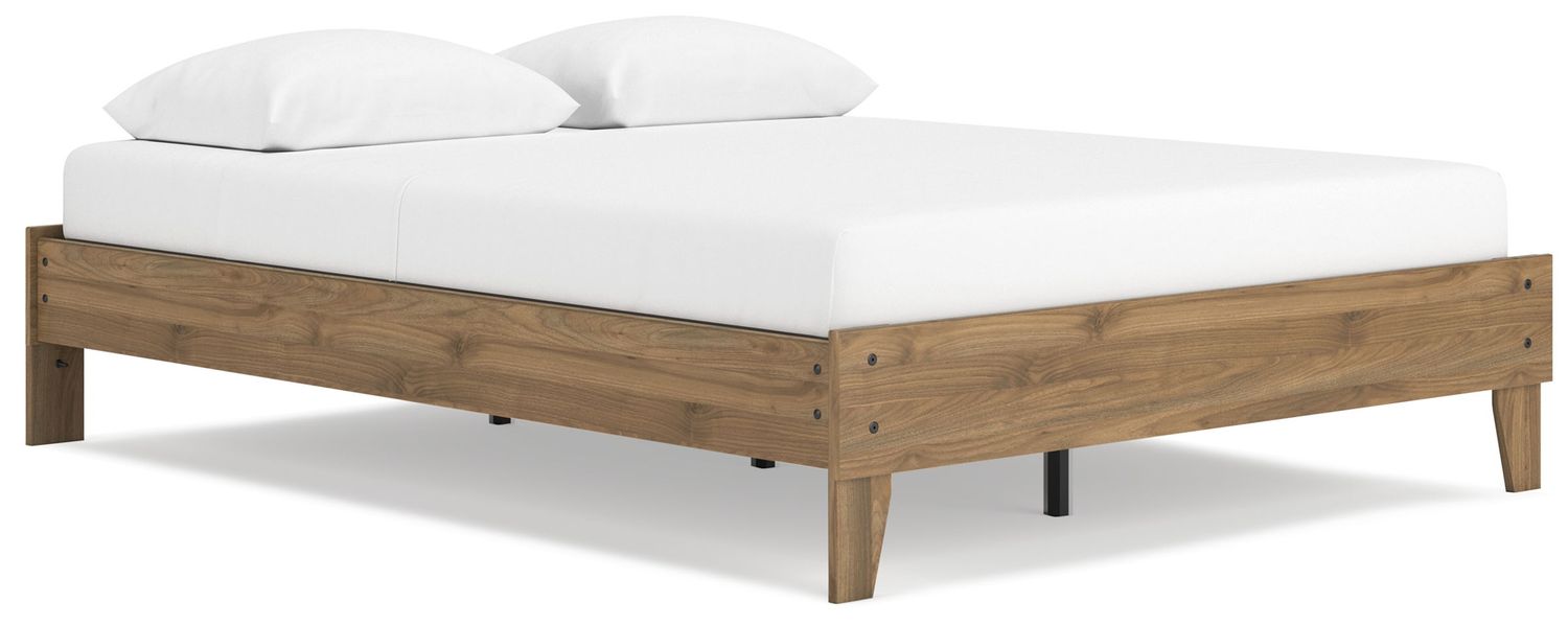 Deanlow - Queen Platform Bed - Honey - Light Brown