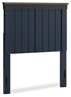 Landocken - Twin Panel Headboard - Brown / Blue