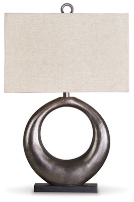 Saria - Metal Table Lamp - Antique Silver Finish