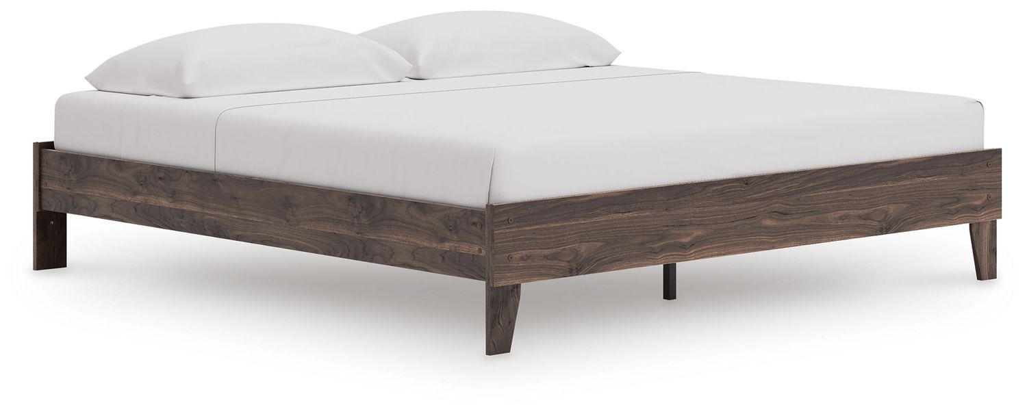 Calverson - King Platform Bed - Mocha - Light Brown