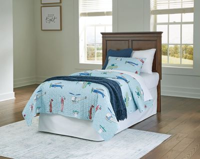 Danabrin - Twin Panel Headboard - Brown