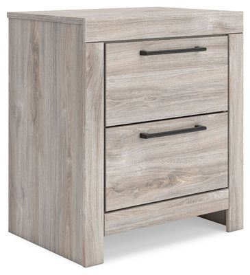 Broachmyn - Two Drawer Night Stand - Gray - Light Gray