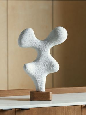 Lavarsen - Sculpture - 16.75" - White / Brown - 12"W x 5"D x 17"H