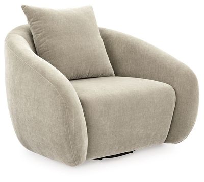 Yahya - Swivel Accent Chair - Pebble - Beige