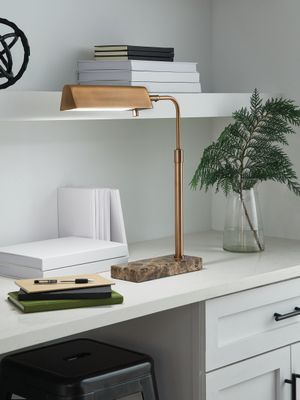Yafe - Metal Desk Lamp - Bronze Finish