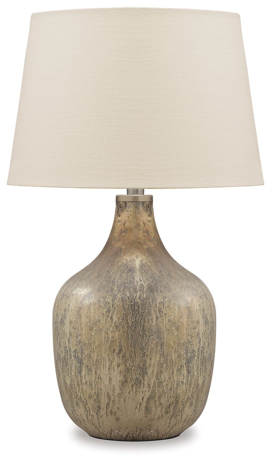 Mari - Glass Table Lamp - Gray / Gold Finish