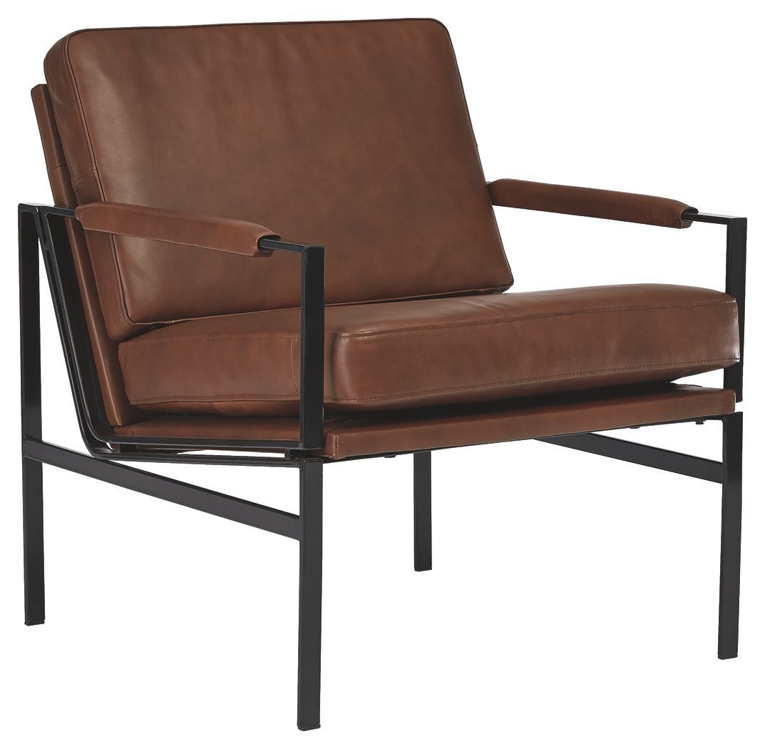 Puckman - Accent Chair - Brown / Silver Finish - Dark Brown