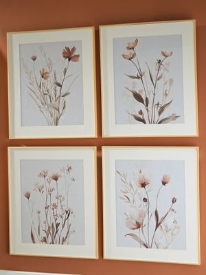 Chettings - Wall Art Set (Set of 4) - Beige / Gray / Blush