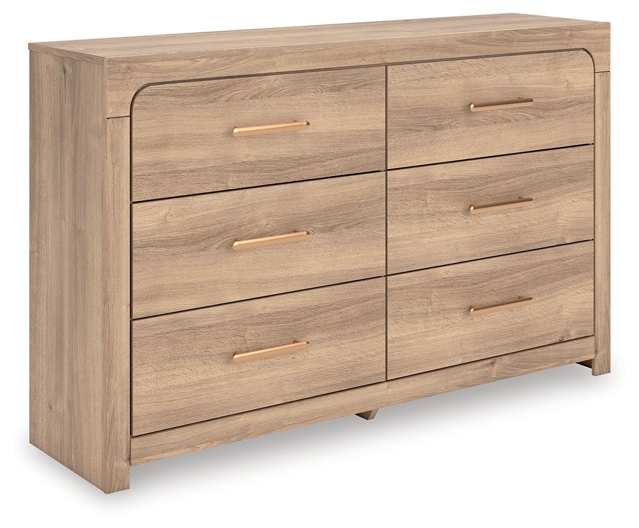 Kinlanni - Six Drawer Dresser - Tan - Light Brown