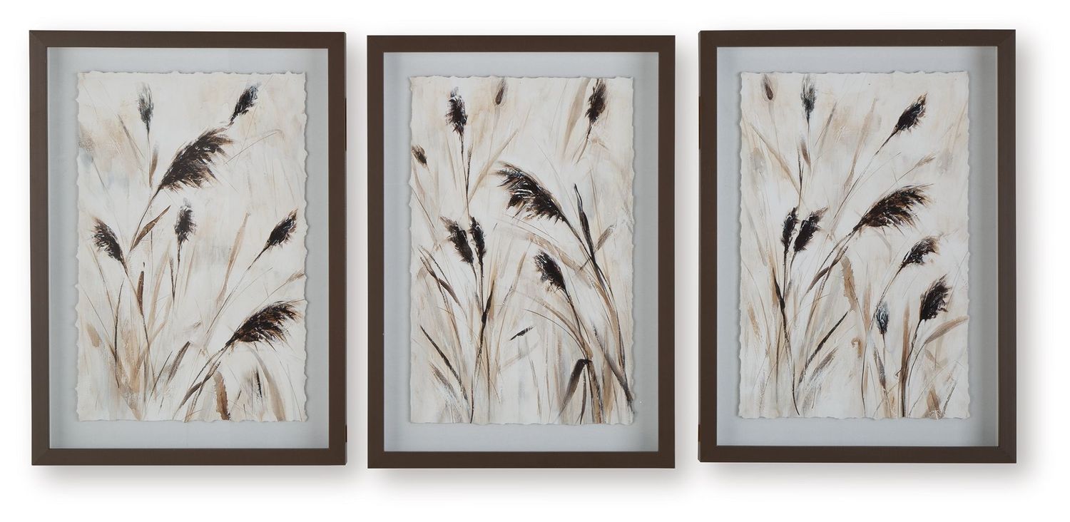 Honslow - Wall Art Set (Set of 3) - Brown / Black / White