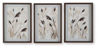 Honslow - Wall Art Set (Set of 3) - Brown / Black / White