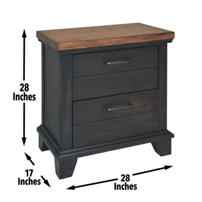 Bear Creek - Nightstand - Brown - Dark Brown
