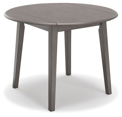 Shullden - Round Drm Drop Leaf Table - Gray