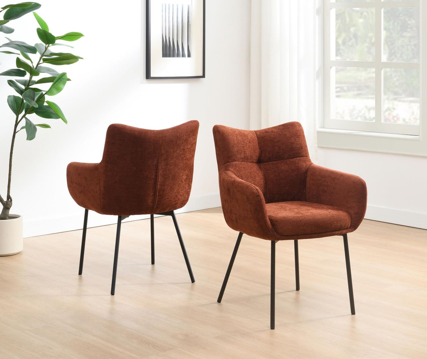 ST161 - Urban Quilted Armchair - Autumn Rust - Dark Brown