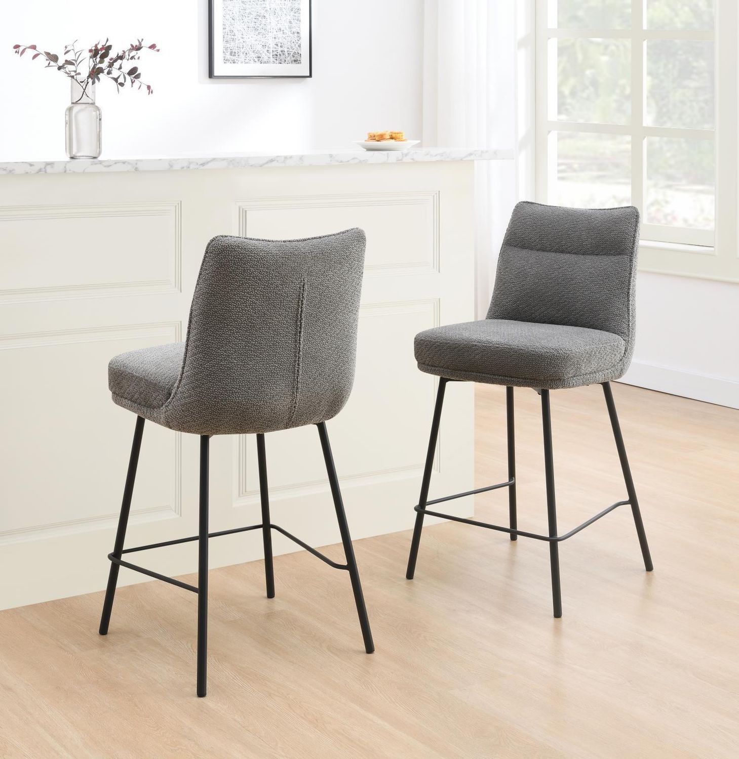 ST168 - Softback Counter Stool - Gray