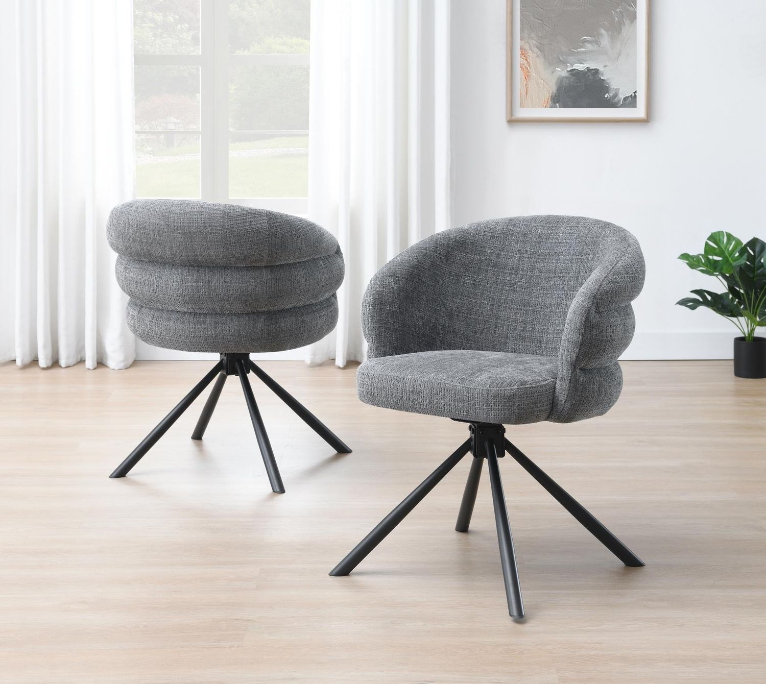 ST145 - Orbit Curve Swivel Chair - Gray