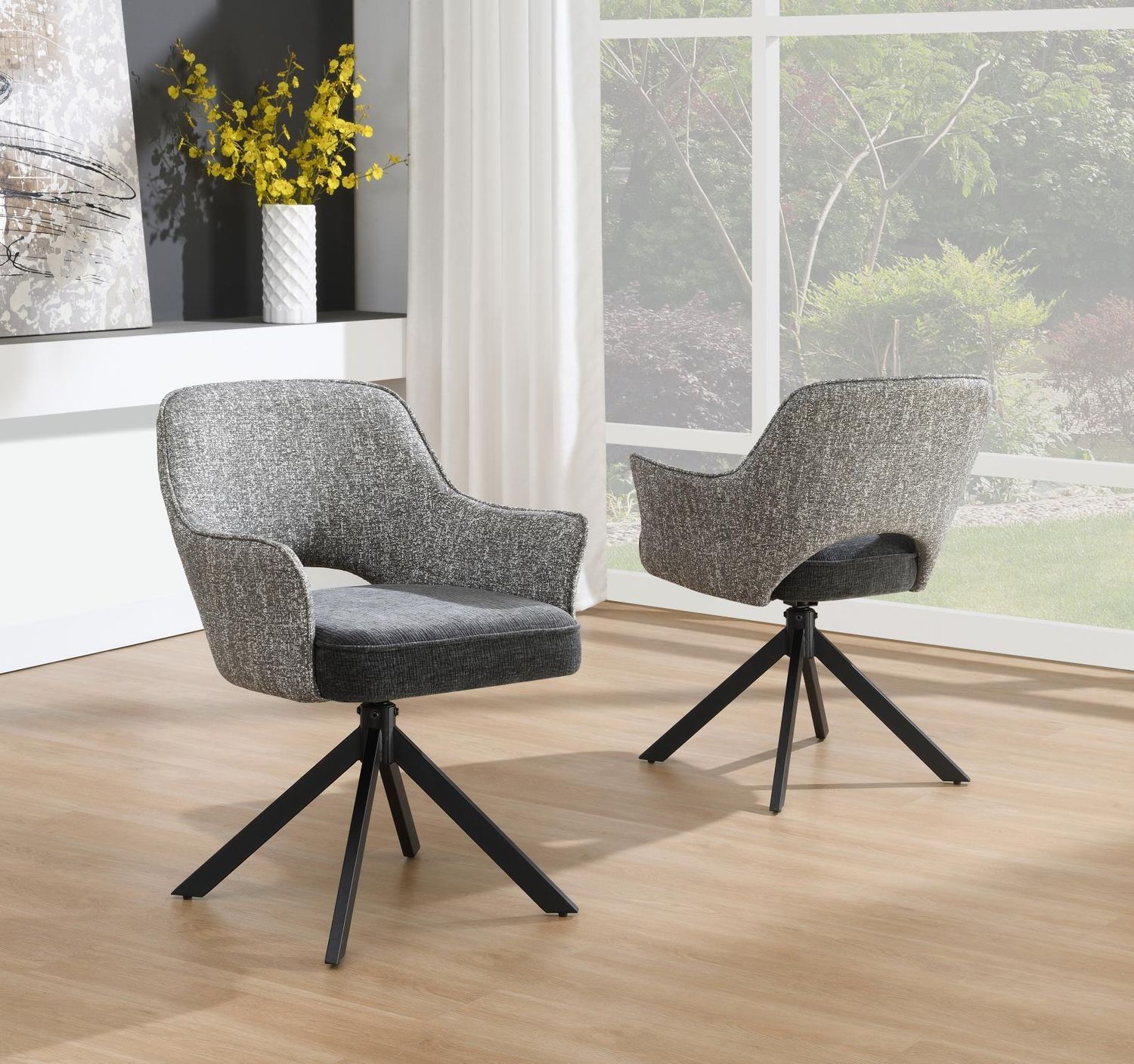 ST148 - Openback Swivel Chair - Gray