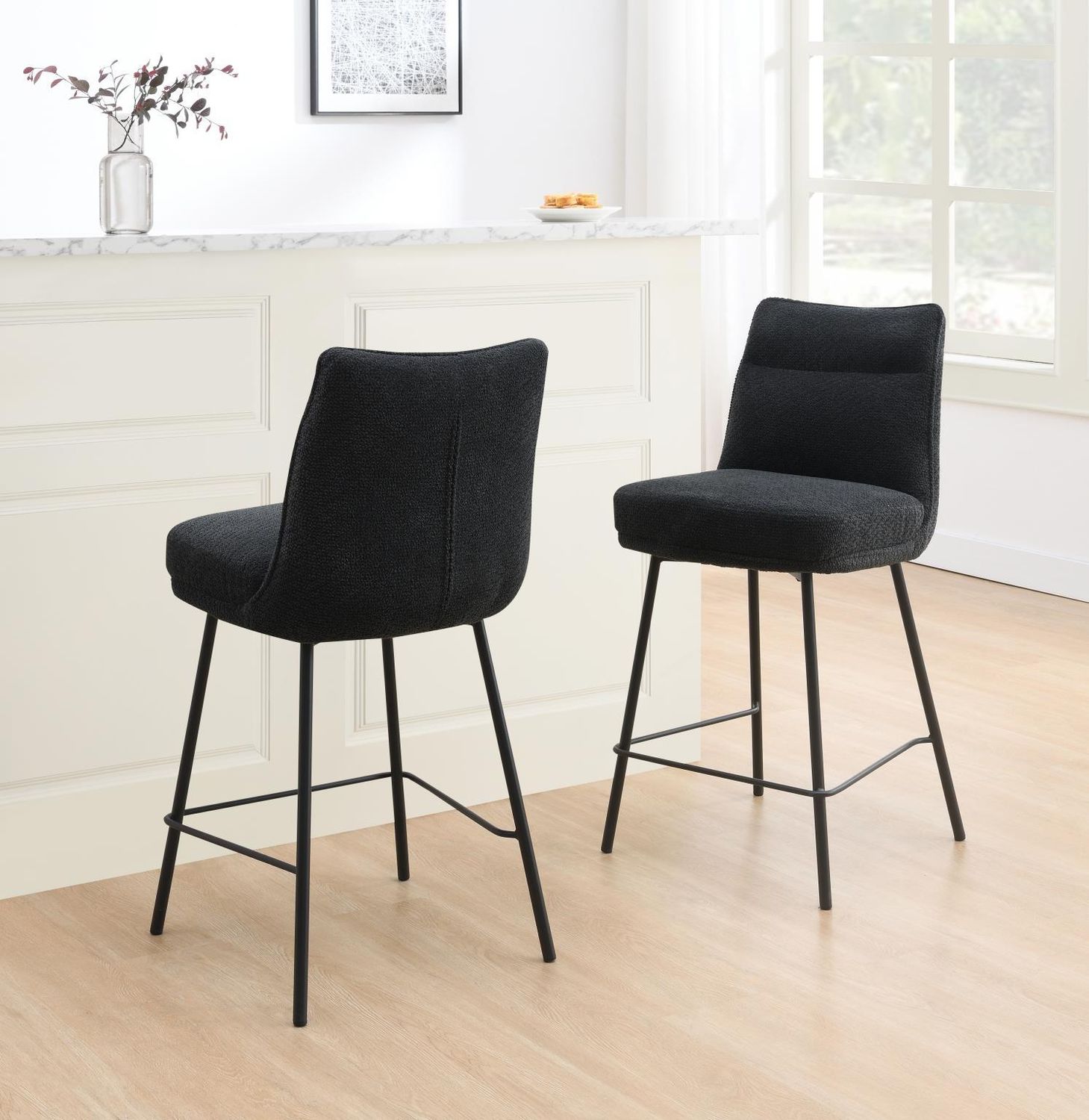 ST168 - Softback Counter Stool - Black
