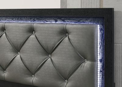 B385 - LED Queen Bed - Black