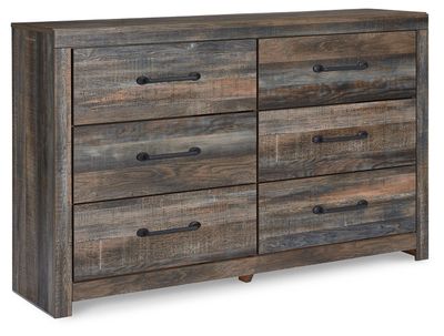 Drystan - Six Drawer Dresser - Brown / Beige