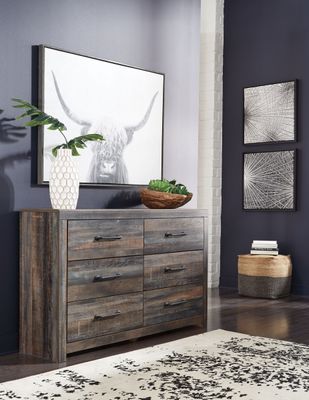 Drystan - Six Drawer Dresser - Brown / Beige