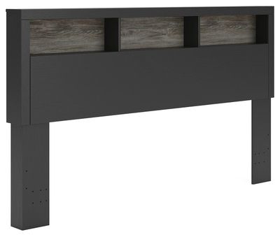 Broachmyn - King Bookcase Headboard - Black / Gray