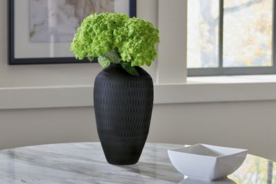 Etney - Vase - Small - Slate - Black / 7''W x 7''D x 11''H