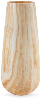 Cammen - Vase - 14" - Tan / White - Beige / 6''W x 6''D x 14''H