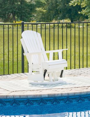 Hyland Wave - Swivel Glider Chair - White