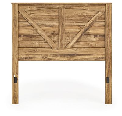 Maystonna - Queen Crossbuck Panel Headboard - Brown - Light Brown