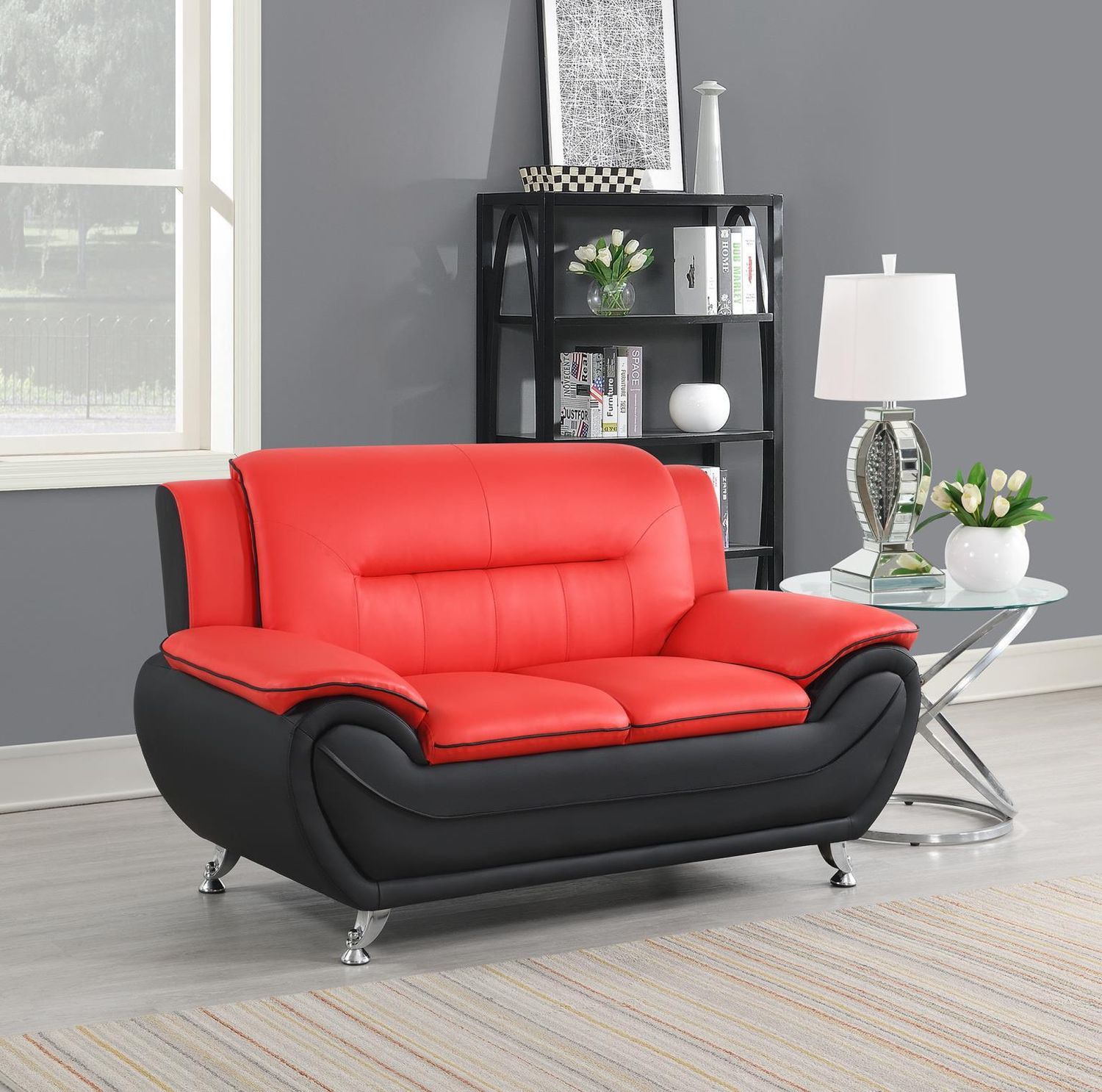 U486 - Loveseat - Red