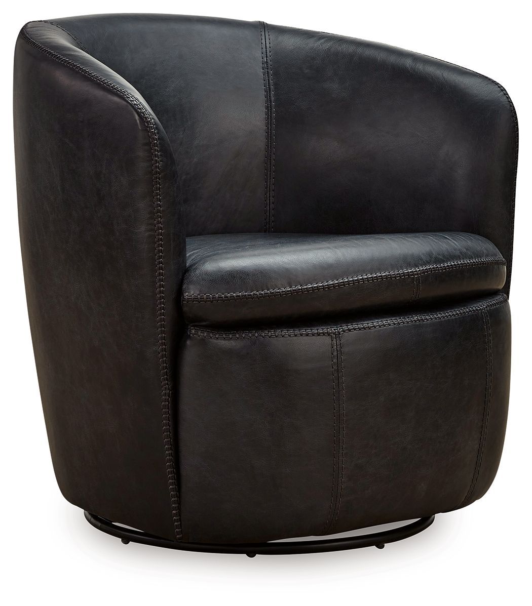 Kierreys - Swivel Chair - Midnight - Black
