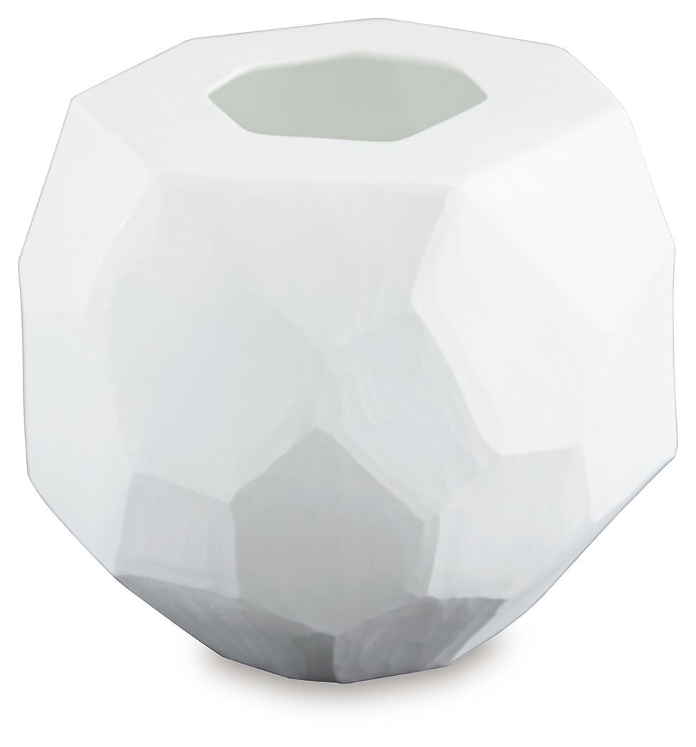 Karenton - Vase - 7.1" - White - 8''W x 8''D x 8''H