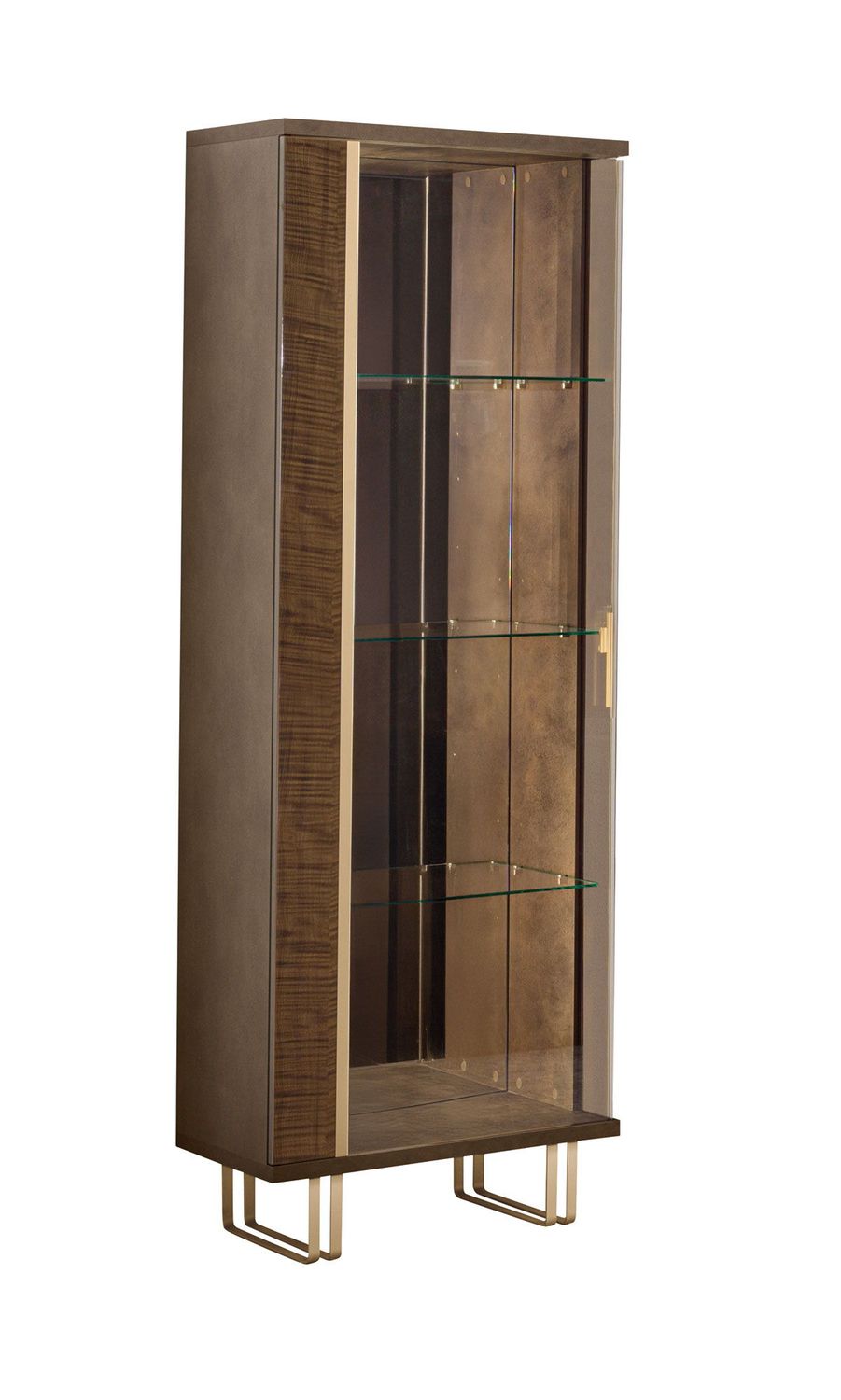 Fiamma - 1 Door China Left - Light Beige / Walnut
